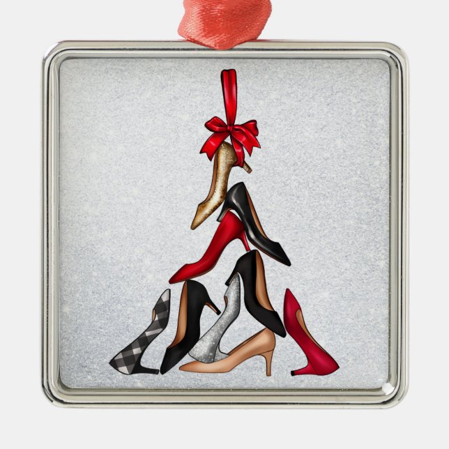 Ornamento de árbol de Navidad de tacones altos (Frente)