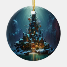 Ornamento de árbol de navidad del Atlantis mágico