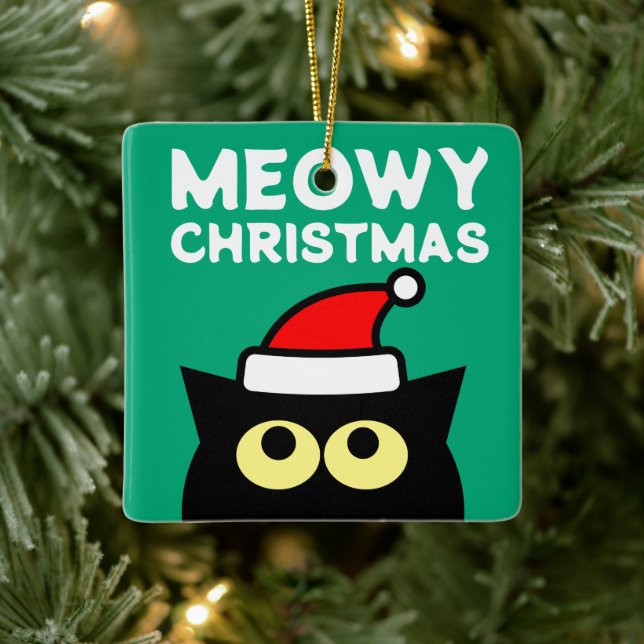 Ornamento de árbol de Navidad Meowy para los amant (Árbol)