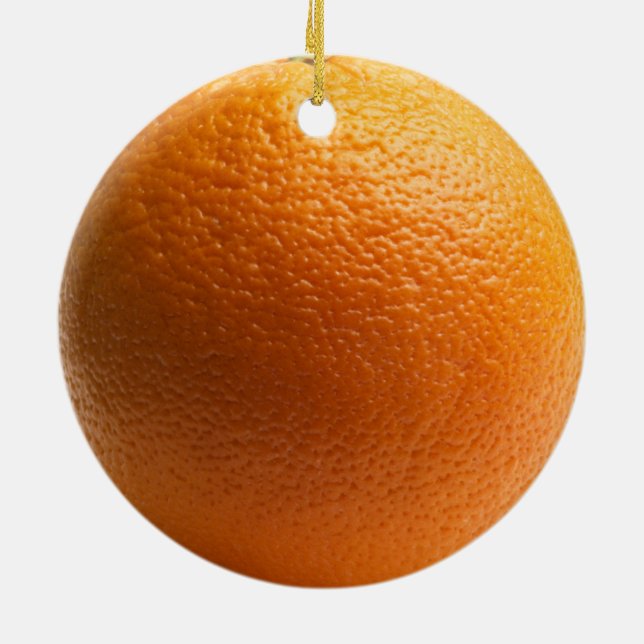 Ornamento de árbol de Navidad naranja (Atrás)