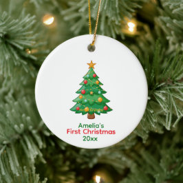 Ornamento de árbol de Navidad para el primer cumpl