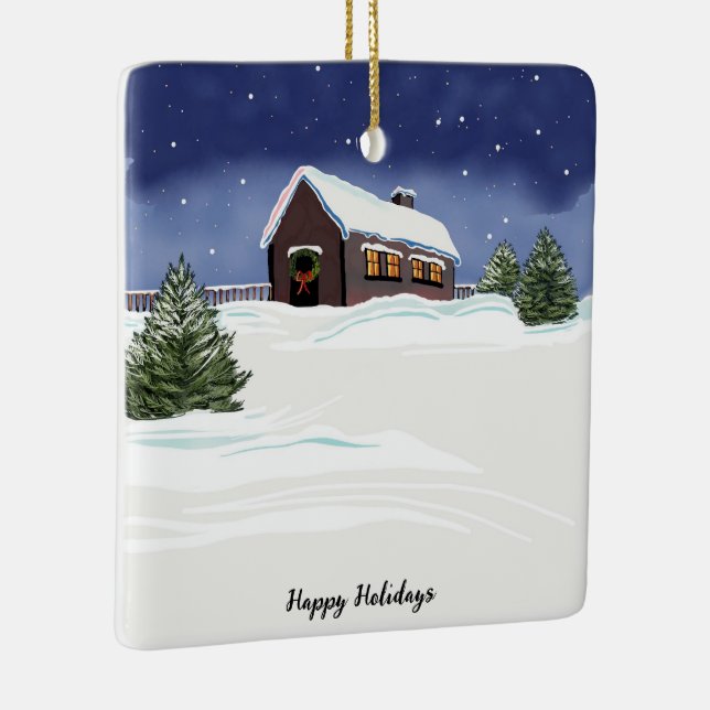 Ornamento de árbol de Navidad personalizado (Derecha)