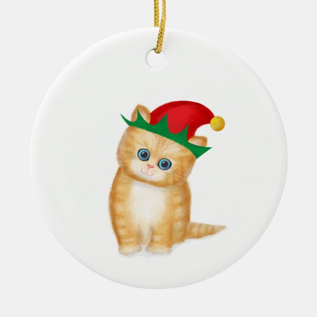 Ornamento de árbol de Navidad personalizado Ginger (Frente)