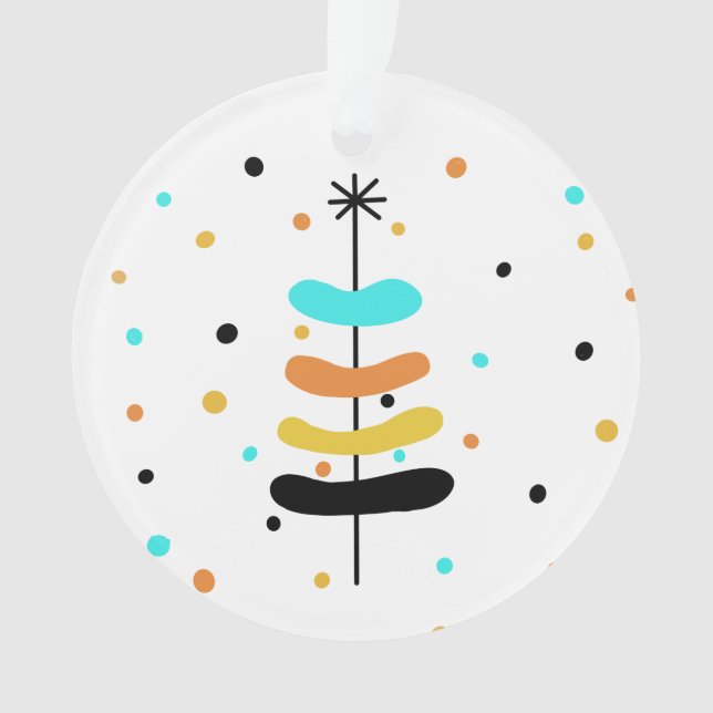 Ornamento de árbol de Navidad retro (Anverso)