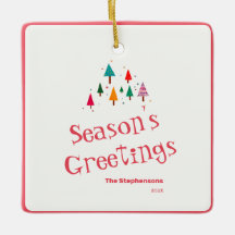 Ornamento de árbol de Navidad retro lindo