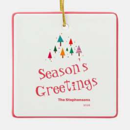 Ornamento de árbol de Navidad retro lindo