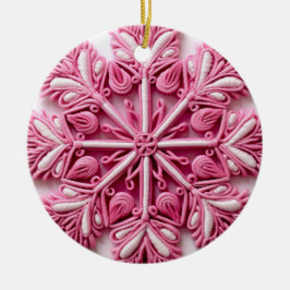 Ornamento de árbol de Navidad rosa