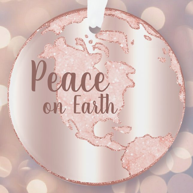 Ornamento de árbol de Navidad rosa de Peace On Ear (Subido por el creador)
