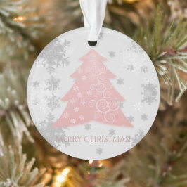 Ornamento de árbol de navidad rosado