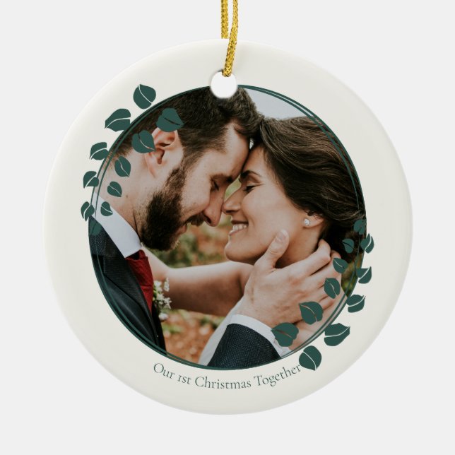 Ornamento de árbol de Navidad verde (Frente)
