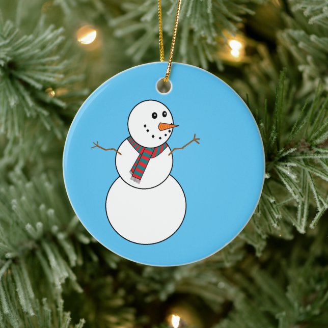 Ornamento De Árbol De Nochebuena De Snowman Con Az (Árbol)