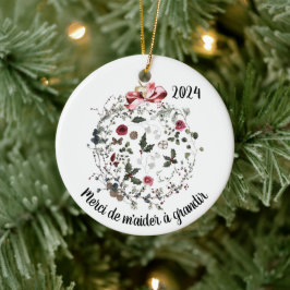 Ornamento de árbol francés de personalizable para 