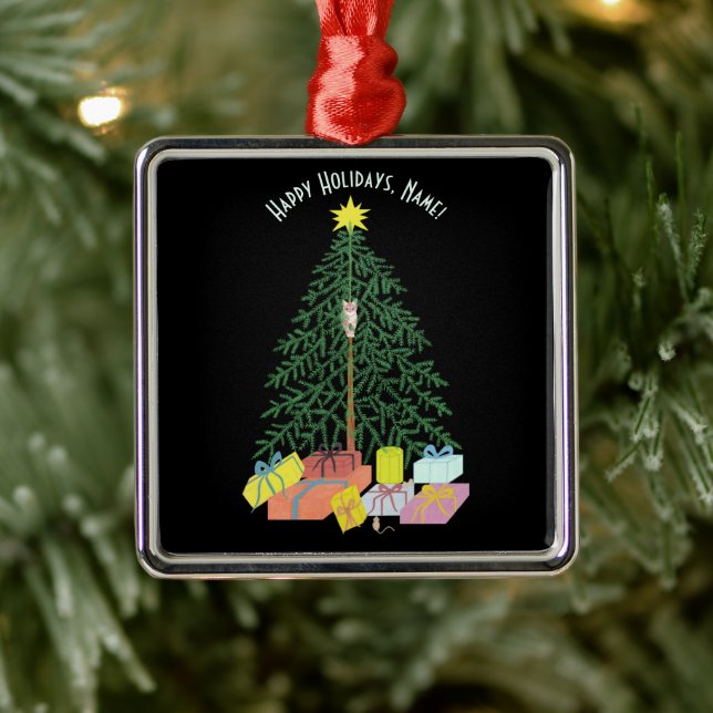 Ornamento de árbol Metalizado cuadrado del árbol d (Árbol)