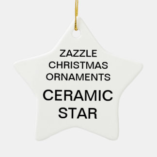 Ornamento de árbol navideño estrella de porcelana