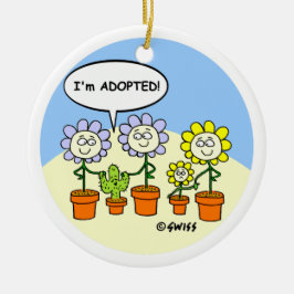 Ornamento de árbol navideño Personalizado adoptado