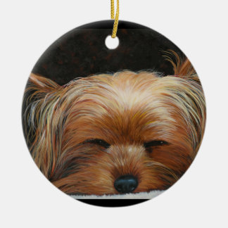 Ornamento de árbol navideño yorkie