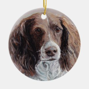 Ornamento de arte canino español de Springer ingle