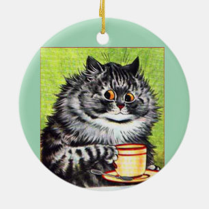 ORNAMENTO DE ARTE DE CAFÉ CAT LOUIS WAIN