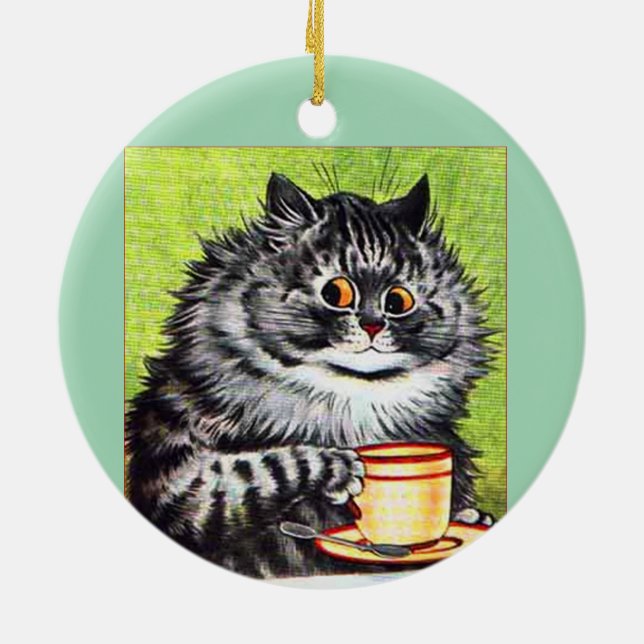 ORNAMENTO DE ARTE DE CAFÉ CAT LOUIS WAIN (Atrás)