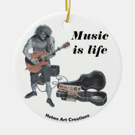 Ornamento de arte de la música de guitarra acústic