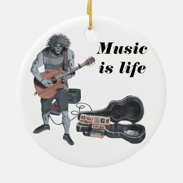Ornamento de arte de la música de guitarra acústic (Atrás)