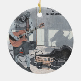 Ornamento de arte de músico de rock de guitarra zo
