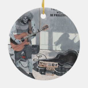 Ornamento de arte de músico de rock de guitarra zo