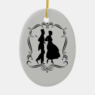 Ornamento de arte de silueta de hombre fiesta