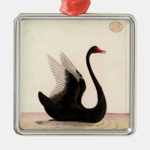 ORNAMENTO DE ARTE DE SWAN NEGRO