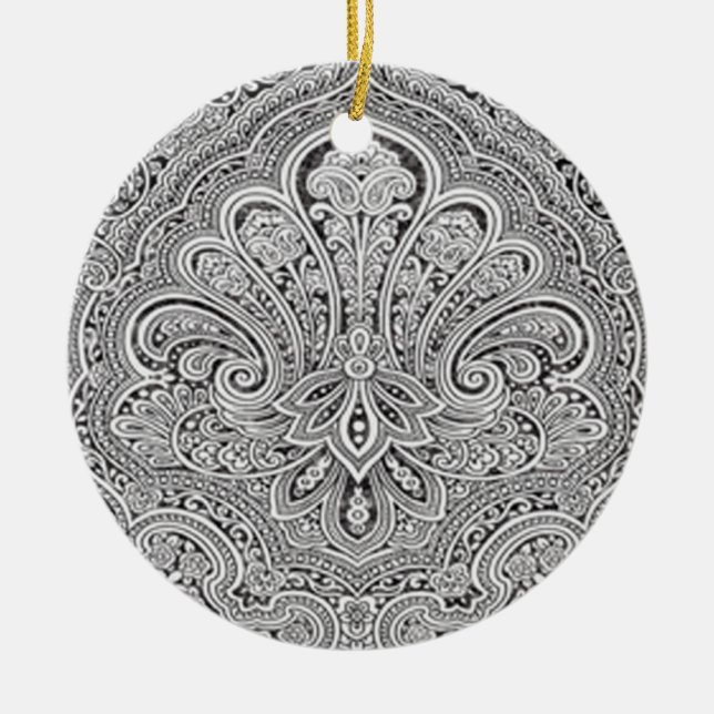 Ornamento de arte Paisley (Frente)