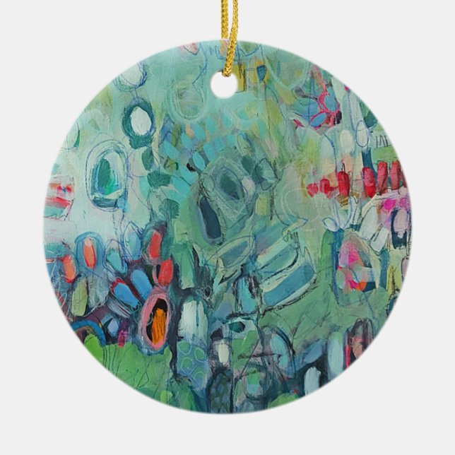 Ornamento de arte Rosa Jayne "Kaleidoscope" (Frente)