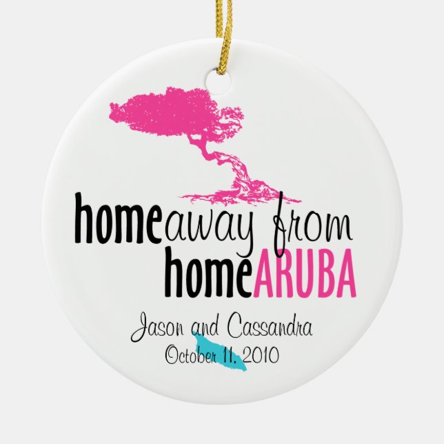 Ornamento de Aruba - de fuera casero (Frente)