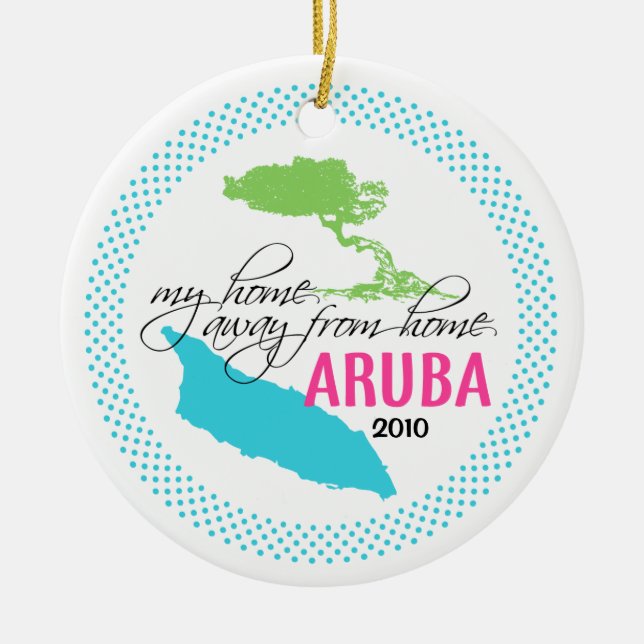 Ornamento de Aruba - mi hogar de fuera (Frente)
