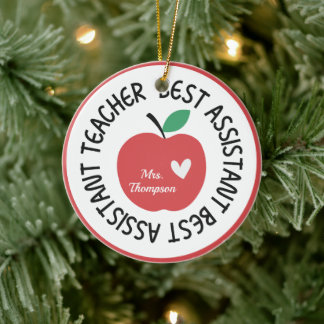 Ornamento de asistente de docente personalizado