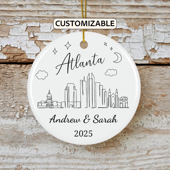 Ornamento de Atlanta de Skyline personalizado, Geo (Subido por el creador)
