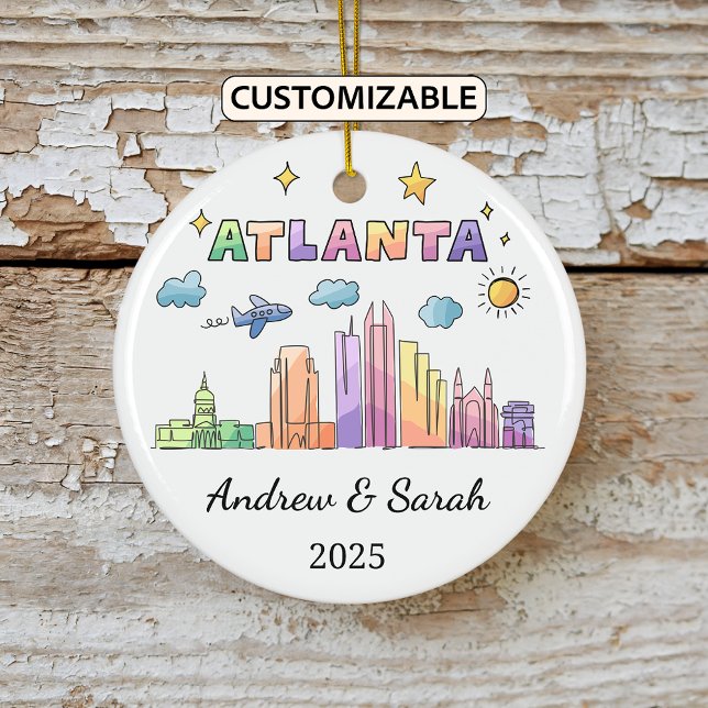 Ornamento de Atlanta de Skyline personalizado, Geo (Subido por el creador)