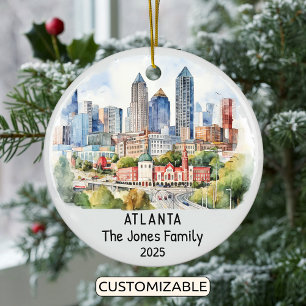 Ornamento de Atlanta personalizado, Georgia