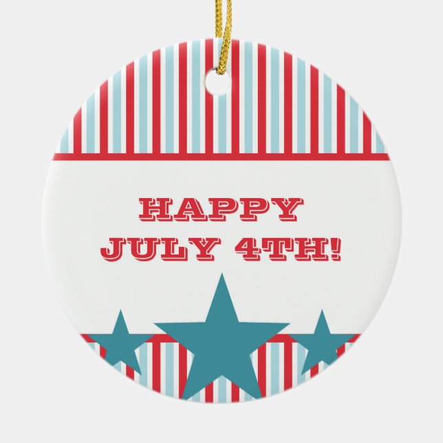 Ornamento de audaces estrellas y rayas (Frente)