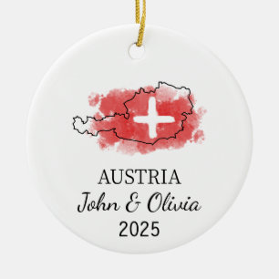 Ornamento de Austria personalizado, regalo de band