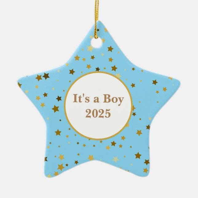 Ornamento de Baby Boy Star (Frente)