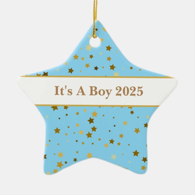Ornamento de Baby Boy Star (Frente)