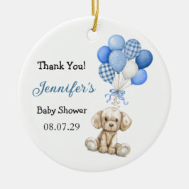 Ornamento de Baby Shower Blue Balloon Boy