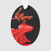 Ornamento de bailarina de flamenco