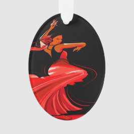 Ornamento de bailarina de flamenco
