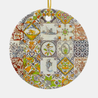 Ornamento de baldosas cerámicas holandesas