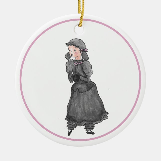Ornamento de ballet de nueces de cordero negro per (Frente)