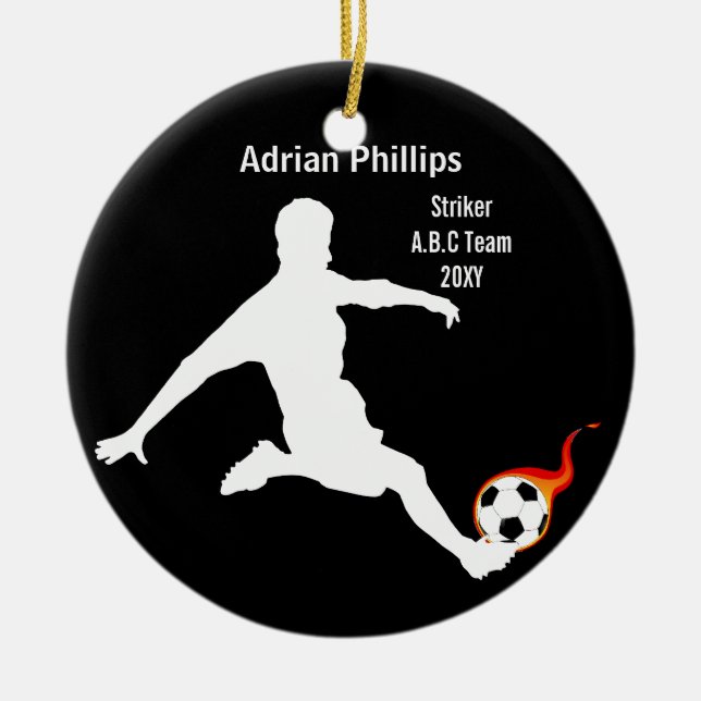 Ornamento de baloncesto de fútbol (Frente)