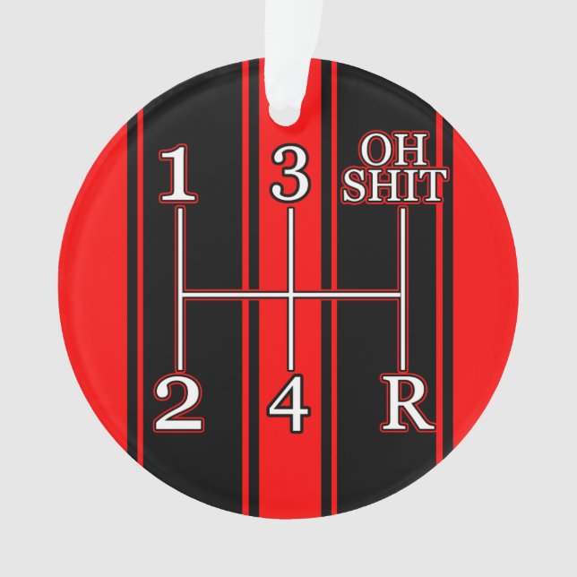 Ornamento de banda de doble carrera rojo negro de  (Anverso)