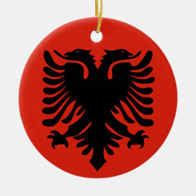 ornamento de bandera albania (Frente)