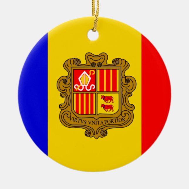 ornamento de bandera andorra (Frente)
